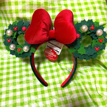 하자품!! 디즈니랜드 크리스마스 2024 머리띠 팬캡