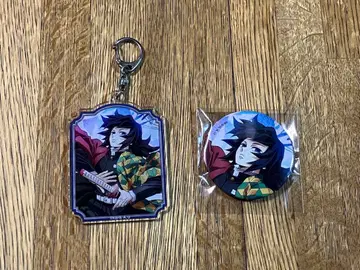 귀멸의 칼날 기둥 연습편 티저 비주얼 아크릴 키링 캔 배지 토미오카 기유