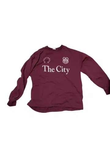 버건디 긴팔 트레이닝복 The City