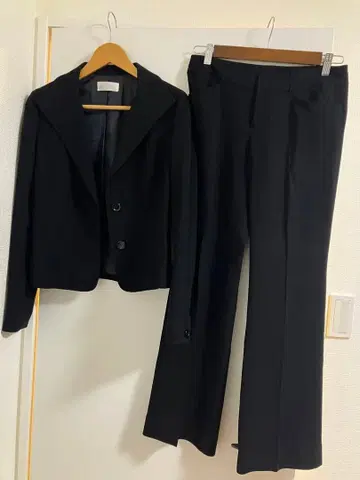 any sis 블랙 비즈니스 정장 자켓 팬츠