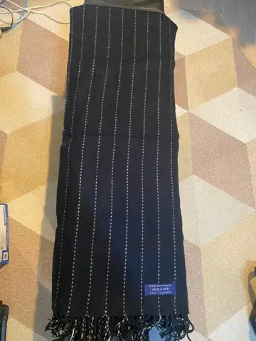 Savile Row 캐시미어 담요 블랙