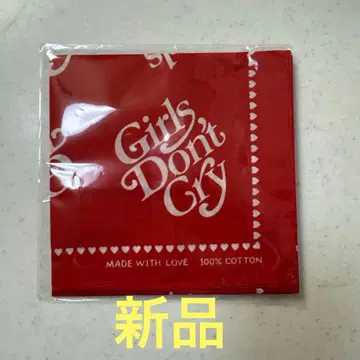 [새상품] Girls Don't Cry 반다나 빨간색