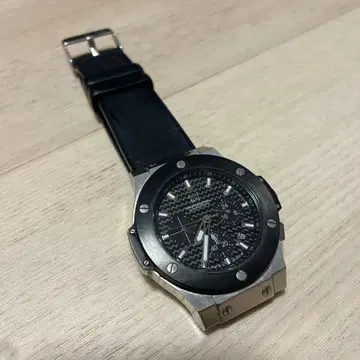 아날로그 손목시계 블랙 실리콘 벨트