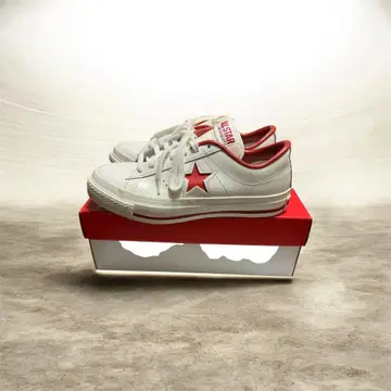 CONVERSE ONE STAR J 화이트/레드 23cm