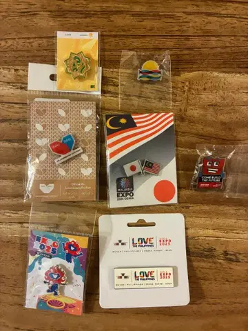 간사이 만박 핀 배지 7개 세트