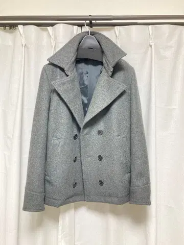 ABAHOUSE 그레이 더블 브레스트 코트