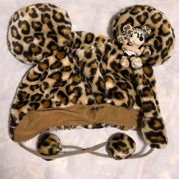 미니 레오파드 무늬 팬캡 디즈니