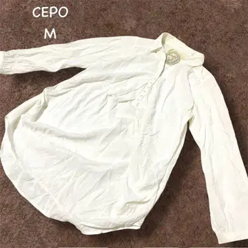 세포 [ M ] 아이보리 긴팔 셔츠 하프 버튼 나일론 레이온 워셔블