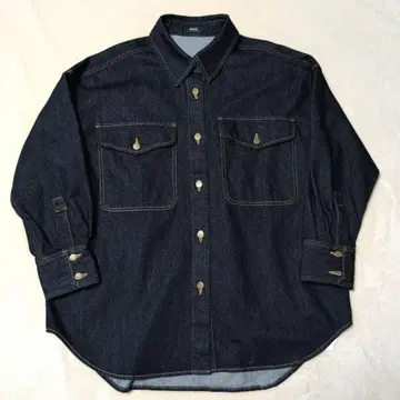 택 포함 25AW 저널 스탠다드 레사쥬 오버 사이즈 데님 셔츠