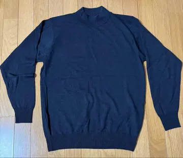 JOHN SMEDLEY 다크 블루 하이넥 스웨터