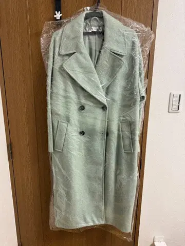 ZARA 오버 사이즈 롱 코트 민트 그린