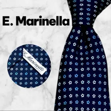 [ 새상품급 ] E. Marinella 마리넬라 넥타이 코몬 무늬 네이비