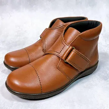 새상품 [ 아킬레스 솔보 ] 숏부츠 (23) 가죽 벨크로 발수 브라운