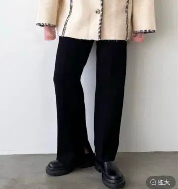 스무스 니트 팬츠 블랙