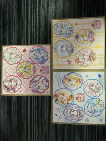 영화 키미토 아이돌 프리큐어 영화 특전 (미니 색지 3종, 카드 2종)