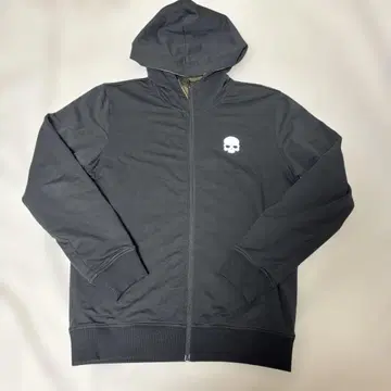 HYDROGEN 지퍼 후드티 블랙 스컬 후드티 리버서블 카모플라쥬