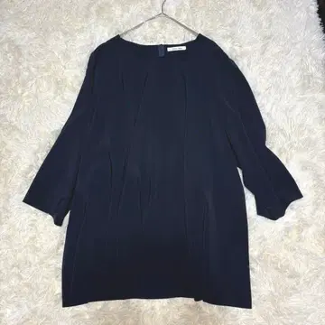 Fitme Moi 7부 소매 원피스 네이비 ELL 빅 사이즈