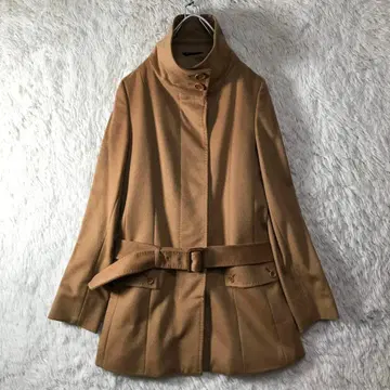 새상품급 꼼사데모드 캐시미어 100% 스탠드 카라 코트 카멜 11호