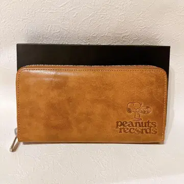 스누피 장지갑 남성용 여성용 본 소가죽 빈티지 스타일