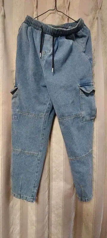 라이트 블루 카고 팬츠