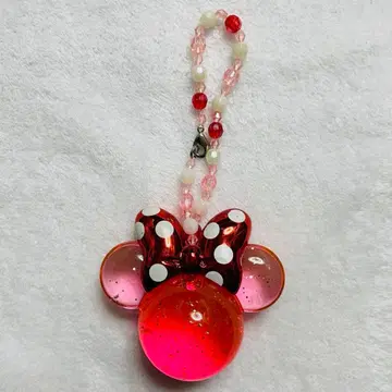 미니 빛나는 완구 빨간색 핑크 비즈 스트랩 라메 믹스 반짝반짝