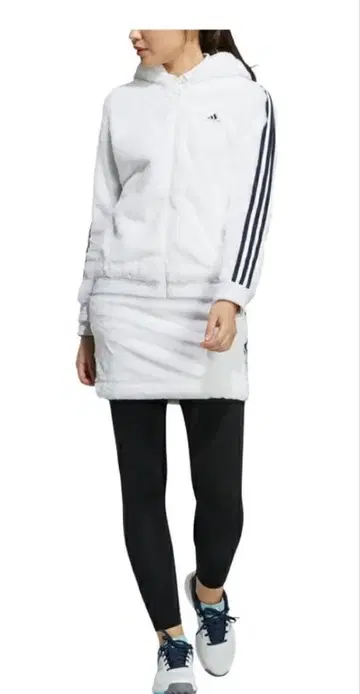 아디다스 쓰리 스트라이프 보아 플리스 셋업 골프