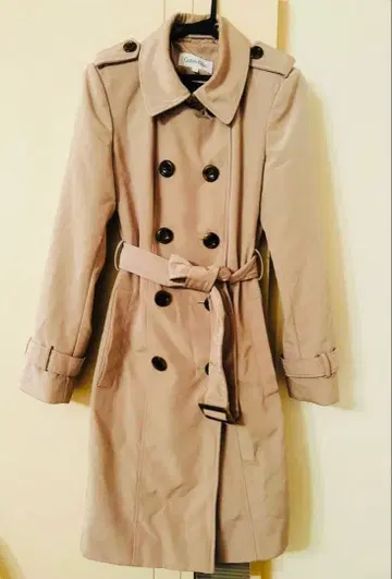 캘빈클라인 베이지 트렌치코트