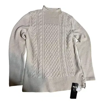 DAKS 케이블 짜임 터틀넥 니트