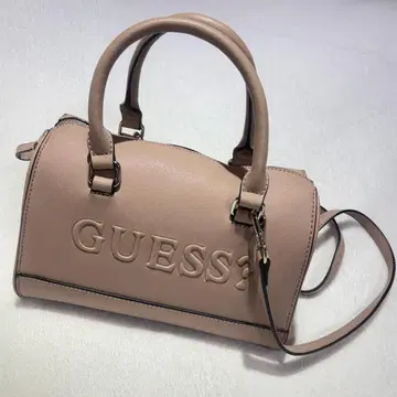GUESS 미니 보스턴 백 핑크 베이지