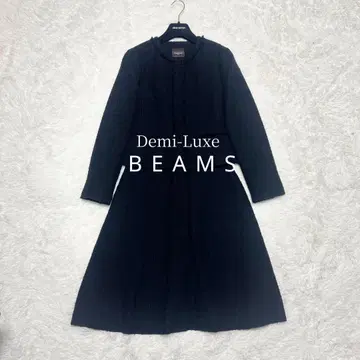 새상품급 BEAMS 라메 트위드 크루넥 자켓 스커트