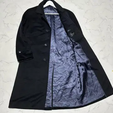 컨디션 최상 BELLUMORE 캐시미어 100% 스텐카라 코트 네이비