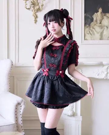 NoGenki 차이나풍 원피스 셋업