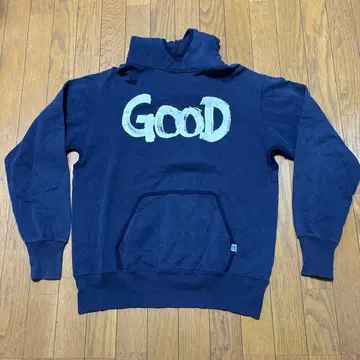 GOODENOUGH 프린트 네이비 후드티 2001 M 사이즈