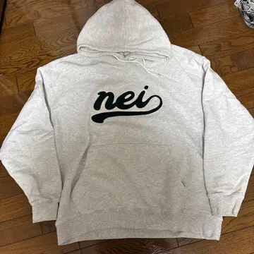 NEIKIDNIS 그레이 후드 부착 후드티 L