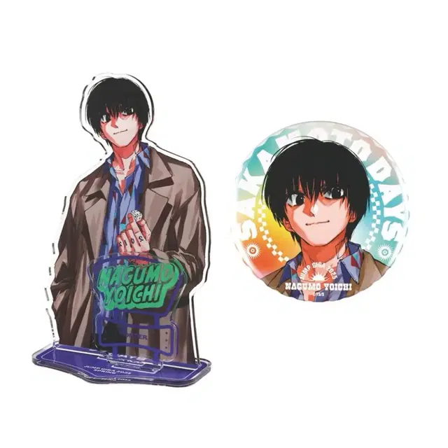 사카데이 점프 GIGA 나구모 아크릴 디오라마 스탠드 + 캔뱃지