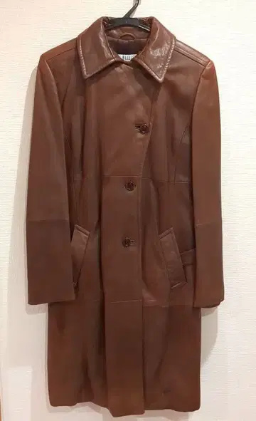 MARELLA 마레라 브라운 가죽 트렌치코트 이탈리아제