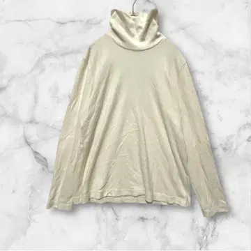 [유니클로] 히트텍 하이넥 플리스 풀오버 화이트 L