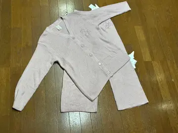 젤라또피케 가디건과 바지 세트 옅은 핑크