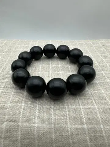 천연 일본 산양뿔 팔찌 프리 사이즈 대형 알갱이 20mm [ 희소품 ]