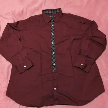 agate label 버건디 긴팔 셔츠