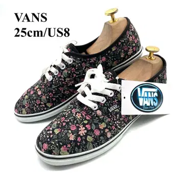 택 포함 새상품 빅 사이즈 VANS 반스 오센틱 꽃무늬 25cm