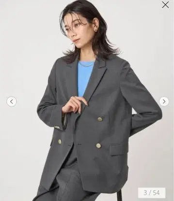 그리드 자켓 그린 라벨 릴랙싱 그레이