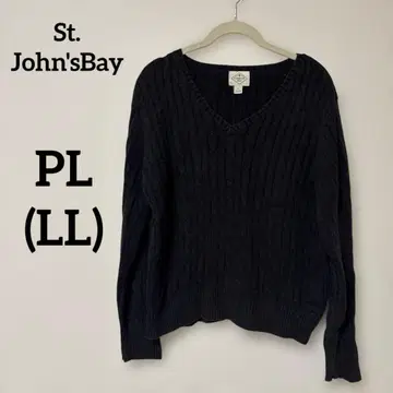 새상품급 St. John's Bay [ PL ] V넥 스웨터 블랙