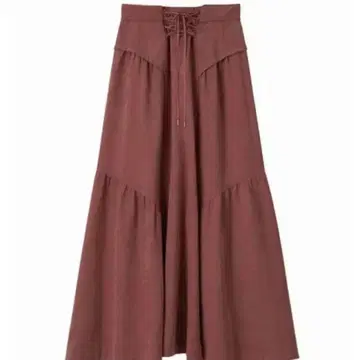 코코딜 택 포함 새상품 피치 새틴 개더 볼륨 스커트