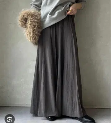 DOUDOU 패널 플리츠 스커트