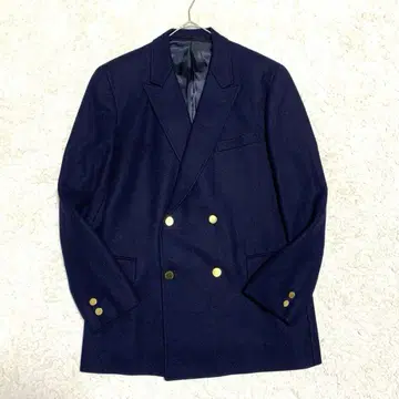 빅 사이즈 뉴요커 더블 블레이저 자켓 네이비 블레이저 골드 버튼 긴자