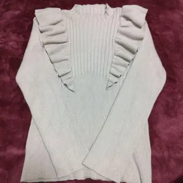 프릴 니트 베이지