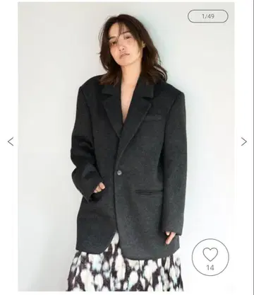 샤기 싱글 자켓 미스 로에