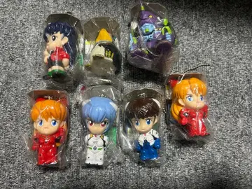 신세기 에반게리온 소프트 키링 7개 세트