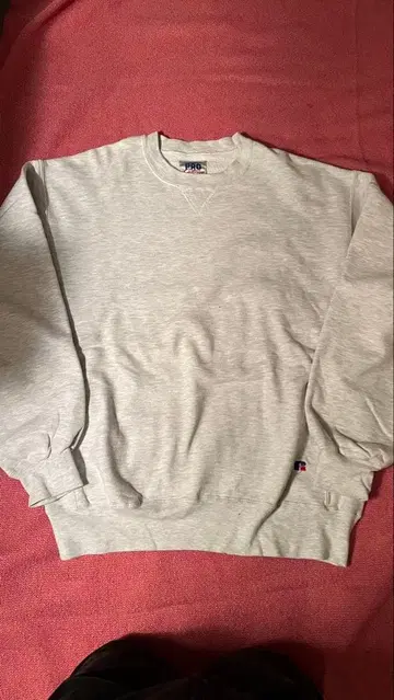 Russell PRO Cotton 그레이 맨투맨 무지 트레이닝복